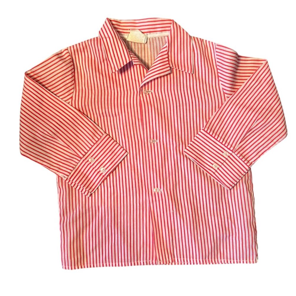 Vintage Nannekins Pinstriped Button Up 2T
